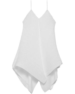 JW Anderson Pleated Handkerchief-Hem Blouse - White