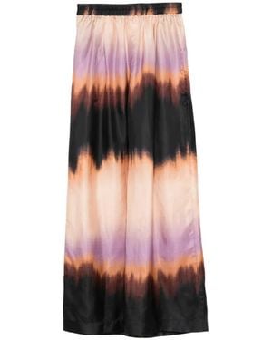 Biyan Tie-Dye Palazzo Trousers - Red