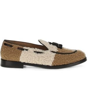 Fratelli Rossetti Tassel-Detail Shearling Loafers - White