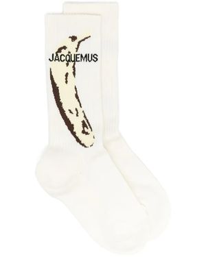 Jacquemus Socken aus Bananen-Jacquard - Weiß