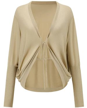 Oude Waag Tie-Fastening Batwing Cardigan - White