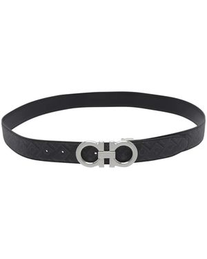 Ferragamo Gancini Logo Reversibile Belt - ホワイト