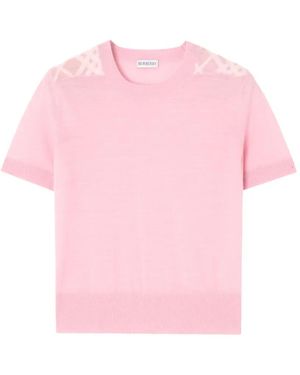 Burberry Top Con Panel Check - Rosa