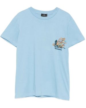 Etro Cotton Polyester T-Shirt - Blue