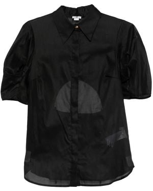 Elisabetta Franchi Puff-Sleeve Shirt - Black