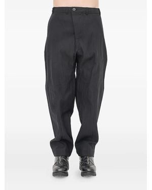 Jan Jan Van Essche Pantalon En Coton À Effet Froissé - Bleu