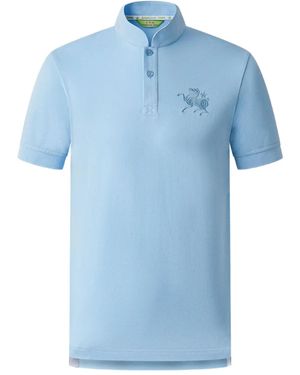 Shanghai Tang Polo À Étoiles Brodées - Bleu