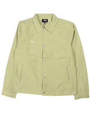 Stussy Logo-Embroidered Shirt Jacket - Green