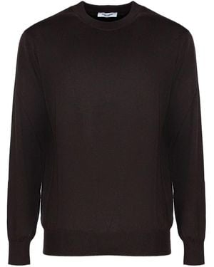 Kangra Crew-Neck Knitted Jumper - Black