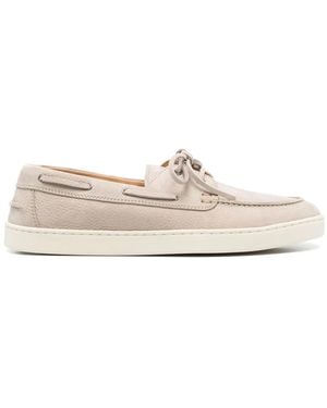 Henderson Suede Boat Shoes - White