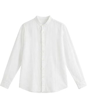 Seventy Band-Collar Linen Shirt - White