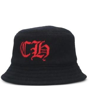 Chrome Hearts Embroidered-Detail Bucket Hat - Black