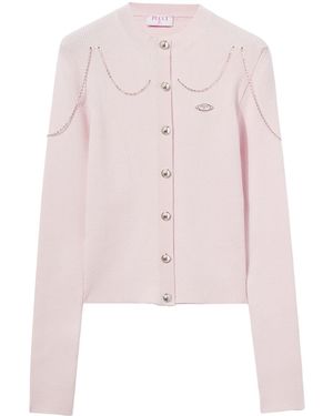 Emilio Pucci Chain-embellished Cardigan - Pink