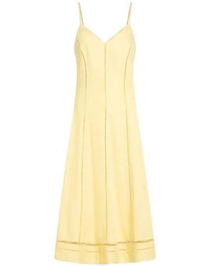 KARL LAGERFELD Vertical Striped Piping Midi Dress | Lyst KARL LAGERFELD Vertical Striped Piping Midi Dress | Lyst