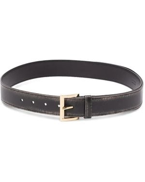Prada Buckle Leather Belt - Black