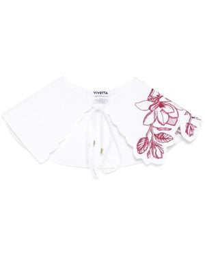 Vivetta Embroidered Scalloped Collar - White