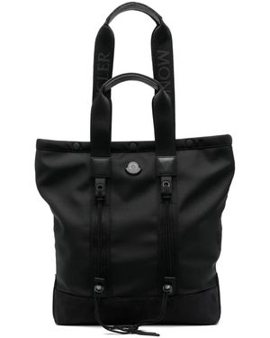 Moncler Small Tech Water-Repellent Tote Bag - Black