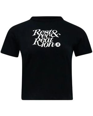 Rest&Recreation Logo-Print T-Shirt - Black