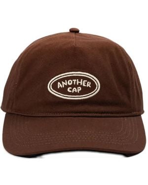 Another Aspect Logo-Detail Cap - Brown