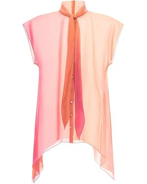 Roberto Cavalli Neck-Tie Blouse - Pink