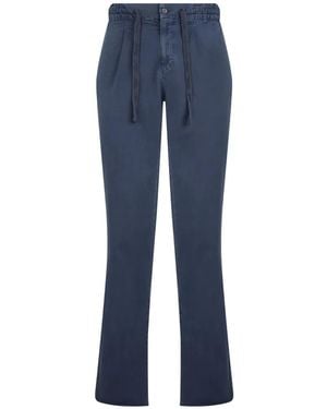 Fedeli Straight-Leg Drawstring Trousers - Blue