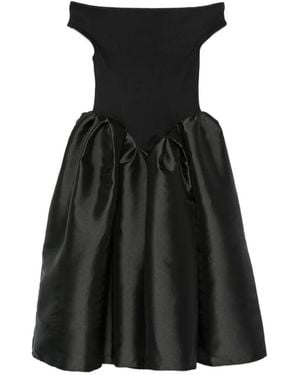 Marques'Almeida Vestido Acolchado Con Hombros Descubiertos - Negro