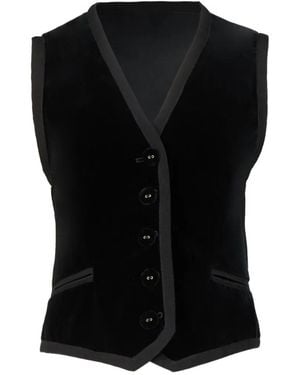 Costarellos Jetta Velvet Waistcoat - Black
