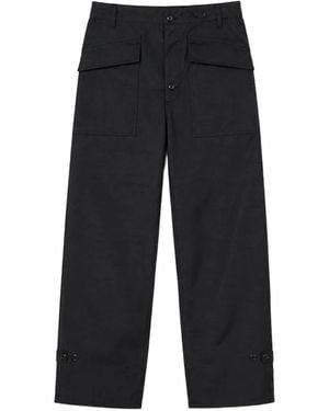 4SDESIGNS Button-Fastening Pants - Black
