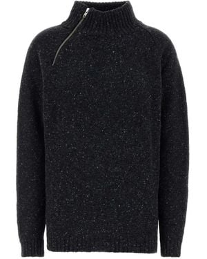 GIMAGUAS Xavi Melange Zip-Detail Jumper - Blue