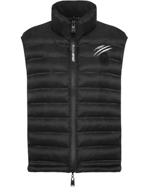 Philipp Plein Claw-Print Quilted Vest - Black