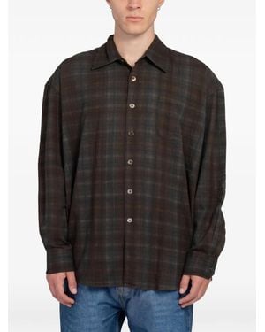 Our Legacy Borrowed Checked Shirt - Black