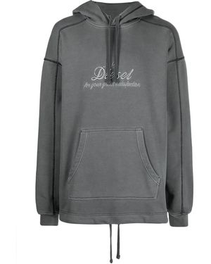 DIESEL ガーメントダイ パーカー - グレー