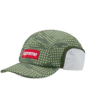 Supreme Grid-Camo Earflap Cap - Green