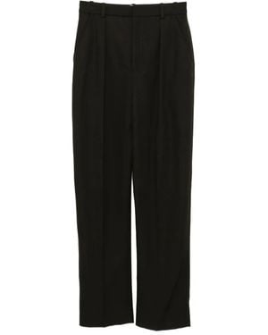 Lemaire Pleated Straight-Leg Trousers - Black