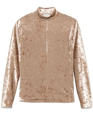 forte_forte Velvet-Finish Top - Natural