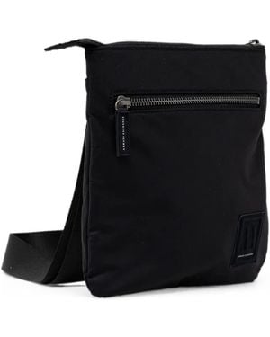 ARMANI EXCHANGE Logo-Patch Zip-Fastening Belt Bag - Black