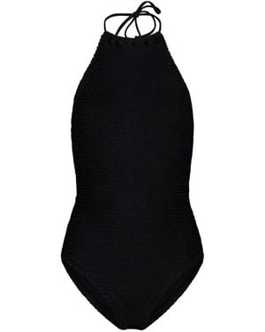 Paramidonna Afrodita Textured Halterneck Swimsuit - Black