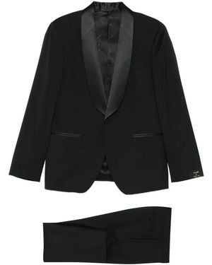 Manuel Ritz Single-Breasted Suit - Black