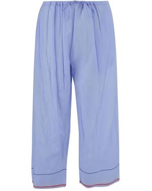 Péro Silk Trousers - Blue