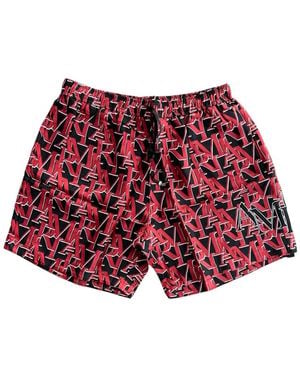 Amiri Logo-Print Shorts - Red