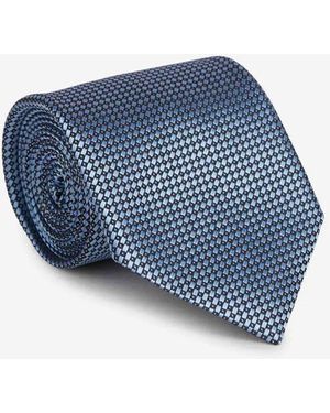 ZEGNA Geometric-pattern Silk Tie - ブルー