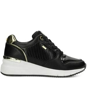 Mexx Fleur Logo-Plaque Panelled Trainers - Black
