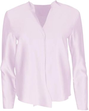 Peter Cohen Long-Sleeve V-Neck Shirt - Pink