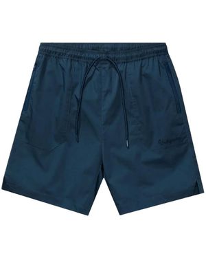 Undefeated Drawstring Pocket Shorts - Blue