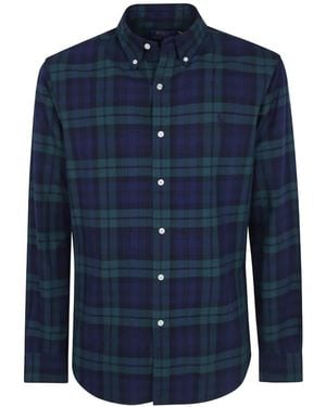 Polo Ralph Lauren Check-Print Button-Down Shirt - Blue
