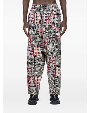 Engineered Garments Patchwork Pleated Trousers - Black