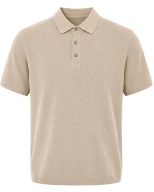 Diktat Short-Sleeve Polo Shirt - Natural