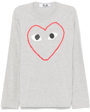 COMME DES GARÇONS PLAY Outline Heart-Print T-Shirt - White