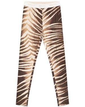 Just Cavalli ゼブラプリント レギンス - ホワイト