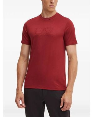 EA7 Logo-Detail T-Shirt - Red